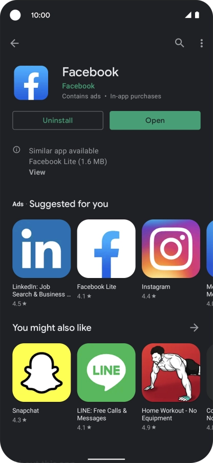 Slide your finger upwards starting from the bottom of the screen to return to the home screen.