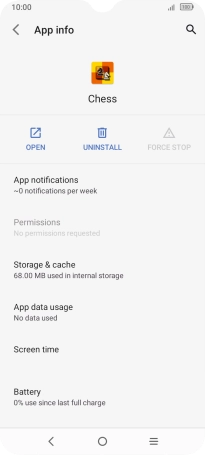 Press Storage & cache.
