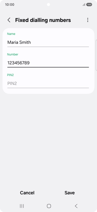 Press PIN2 and key in your PIN2. The default PIN2 is 1111.