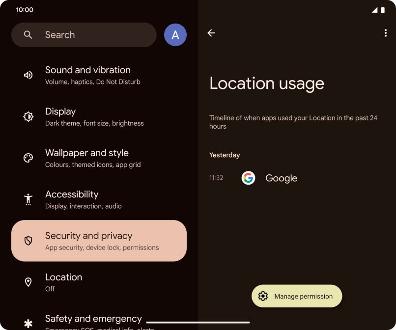 The total app activity for the selected phone function is displayed. The total app activity for the selected phone function is displayed.