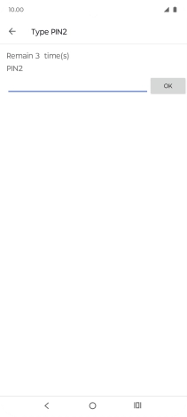 Press PIN2 and key in your PIN2. The default PIN2 is 1111. Press PIN2 and key in your PIN2. The default PIN2 is 1111.