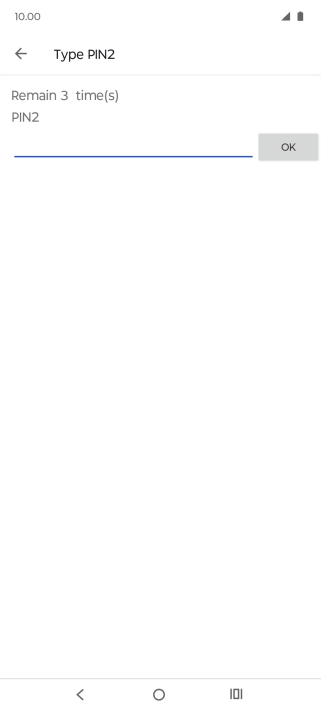 Press PIN2 and key in your PIN2. The default PIN2 is 1111. Press PIN2 and key in your PIN2. The default PIN2 is 1111.