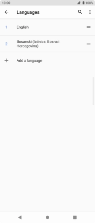 To select the new language as the default language, press the move icon next to the required language and drag it to the top of the list.
