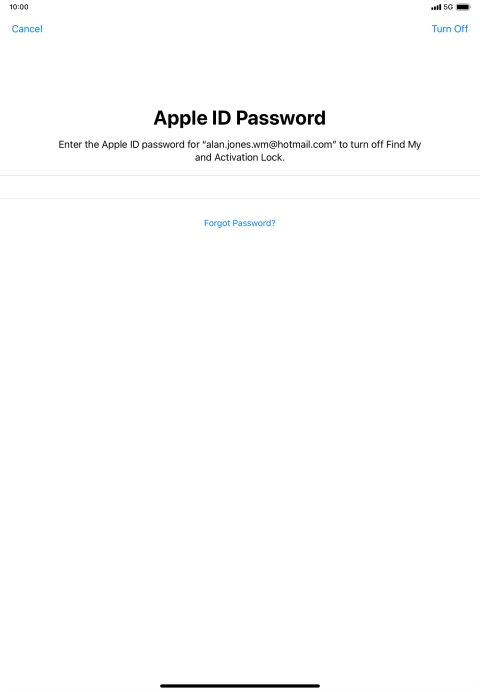 Press Turn Off. Press Turn Off.