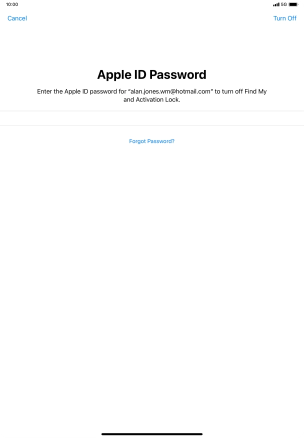 Press Turn Off. Press Turn Off.