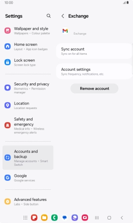 Press Remove account.