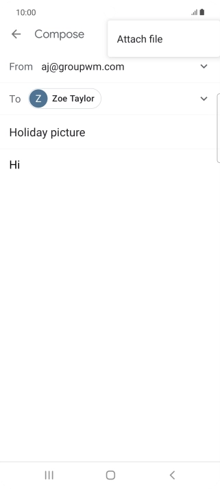 Press Attach file and go to the required folder. Press Attach file and go to the required folder.