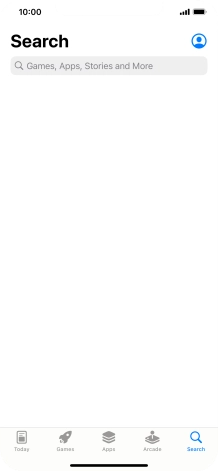 Press the search field and key in the name or subject of the required app.
