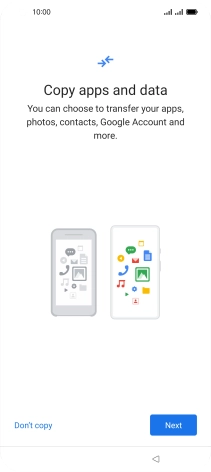 You can transfer the contents of another phone to your phone when it's activated for the first time and after a factory reset. When this screen is displayed, your phone is ready to transfer contents from another phone. You can transfer the contents of another phone to your phone when it's activated for the first time and after a factory reset. When this screen is displayed, your phone is ready to transfer contents from another phone.