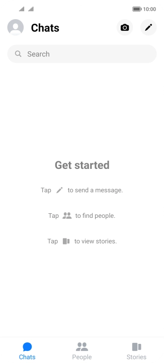Press the new message icon.