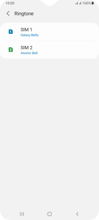 Press the required SIM.