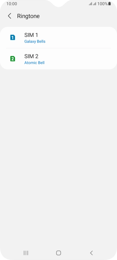 Press the required SIM.