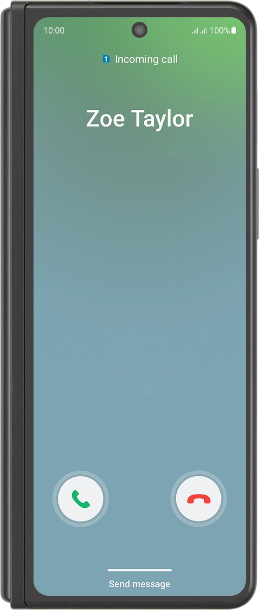 Press and drag the accept call icon right.