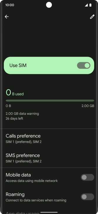 Press the indicator next to 