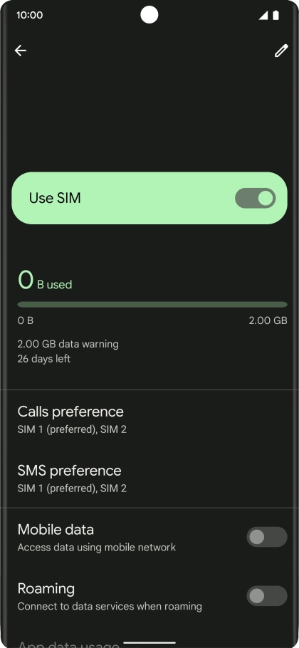 Press the indicator next to 