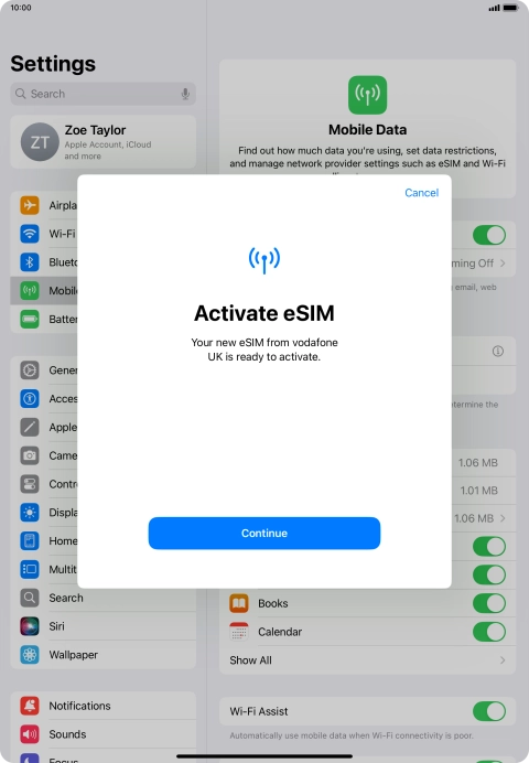Press Continue. Press Continue.