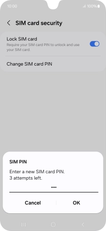 Key in a new four-digit PIN and press OK.