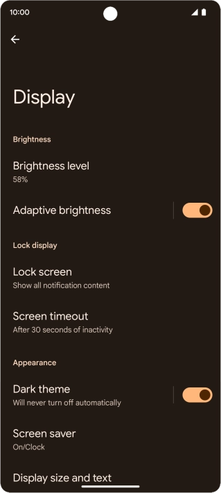 Press the indicator next to 
