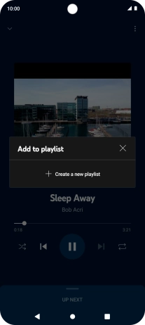 Press Create a new playlist. Press Create a new playlist.