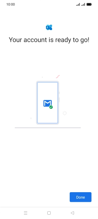 If this screen is displayed, your email account has been recognised and is being set up automatically. Follow the instructions on the screen to key in more information and finish setting up your phone. If this screen is displayed, your email account has been recognised and is being set up automatically. Follow the instructions on the screen to key in more information and finish setting up your phone.