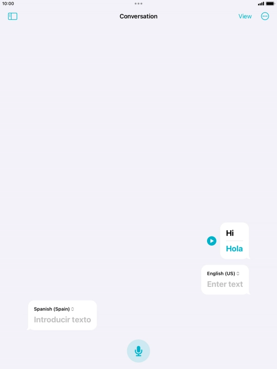 Press the menu icon.