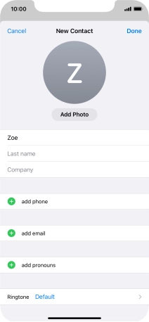 Press Last name and key in the last name.