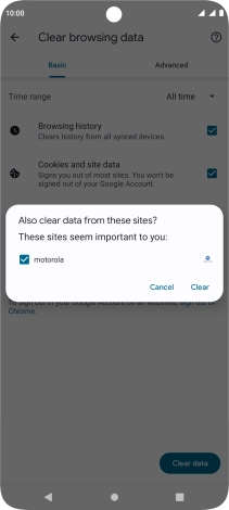 Press Clear. Press Clear.