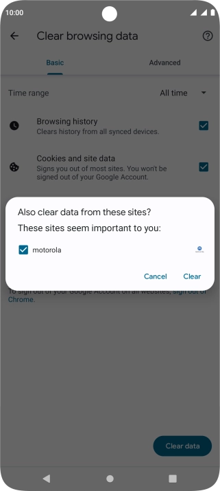 Press Clear. Press Clear.