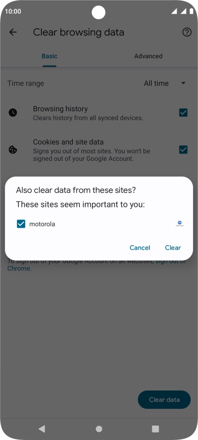 Press Clear. Press Clear.