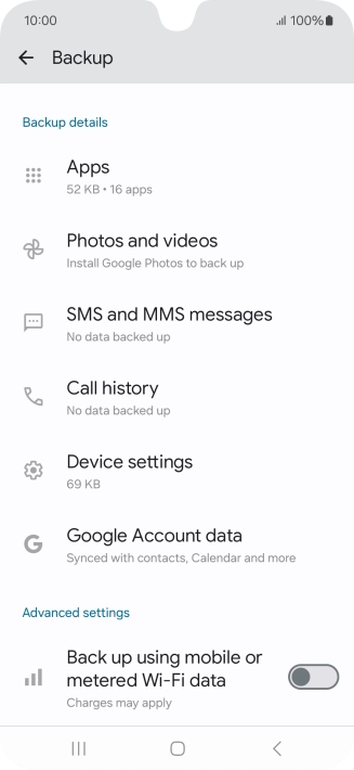 Press the indicator next to 