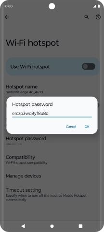 Key in the required password and press OK.
