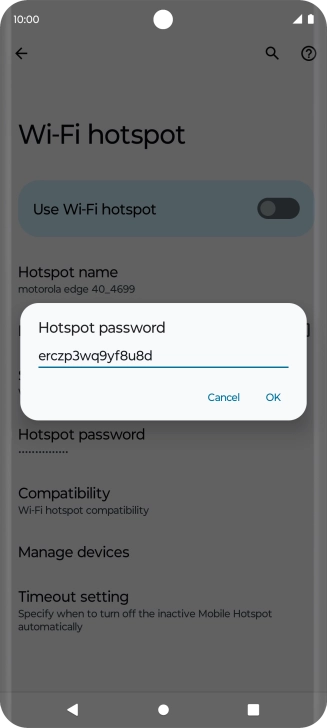 Key in the required password and press OK.