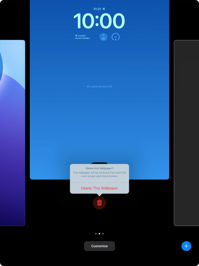 Press Delete This Wallpaper.