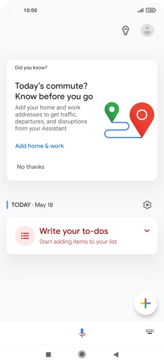 Press the profile icon.