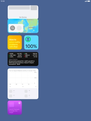 Press and hold the required widget until a pop-up menu is displayed. Press and hold the required widget until a pop-up menu is displayed.