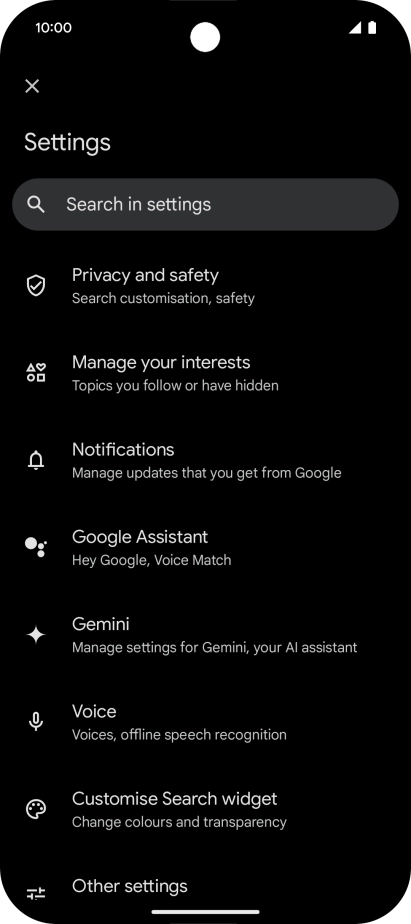 Press Google Assistant.