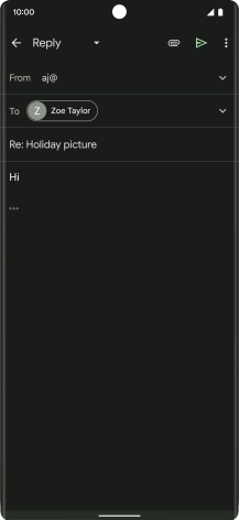 Write the required text and press the send icon.