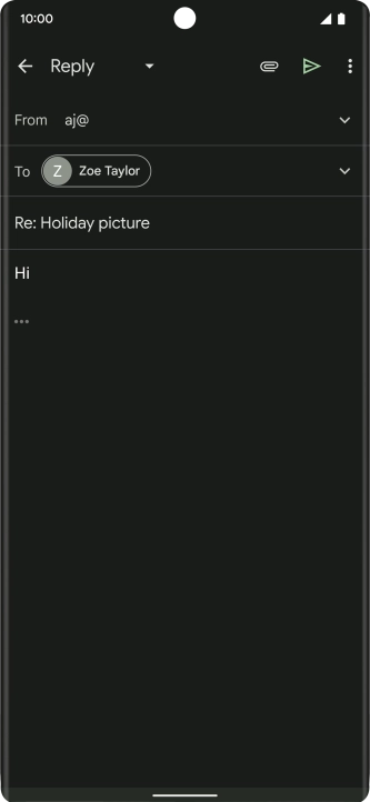 Write the required text and press the send icon.
