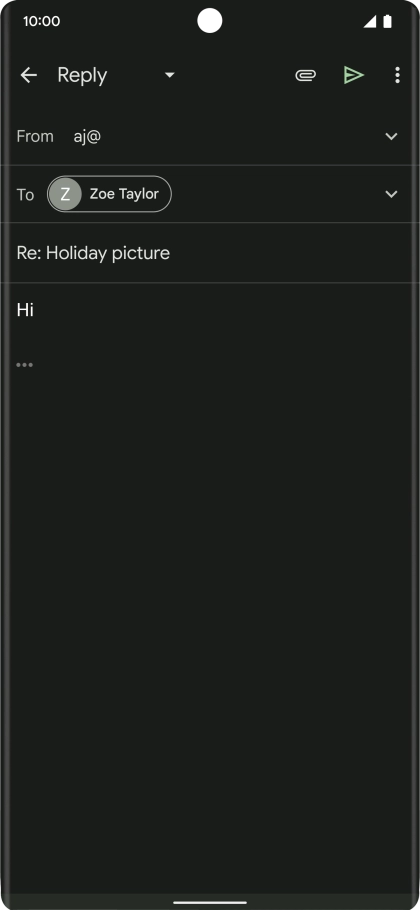 Write the required text and press the send icon.