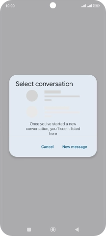 Press New message. Press New message.