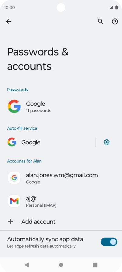 Press the indicator next to 