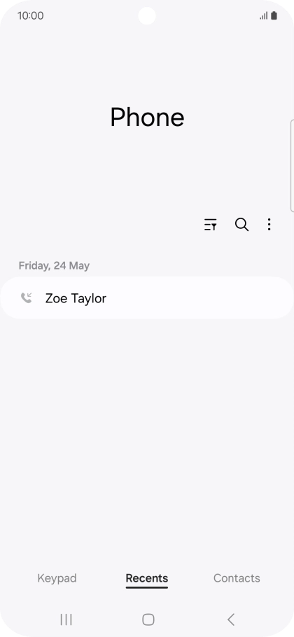 Press the menu icon.