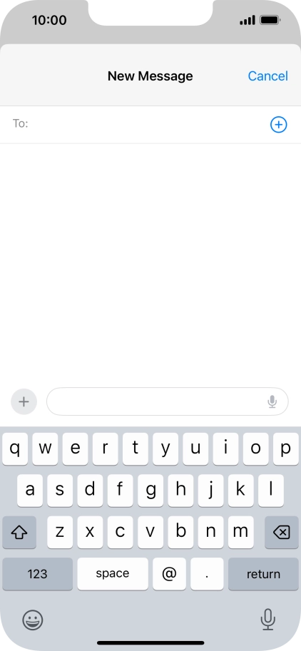 Press To: and key in the first letters of the recipient's name.