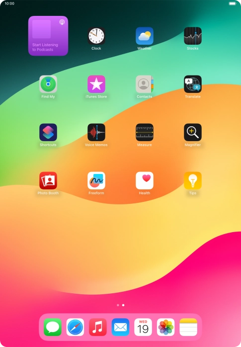 If you're using a Widget Stack: slide up or down on the stack to select the required widget.