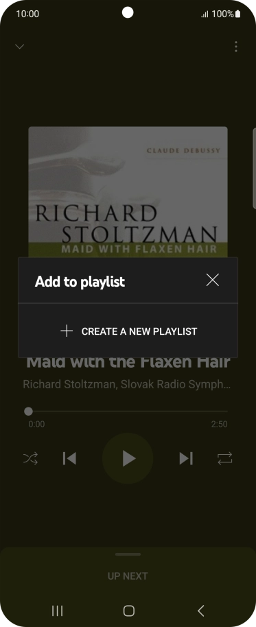 Press CREATE A NEW PLAYLIST. Press CREATE A NEW PLAYLIST.