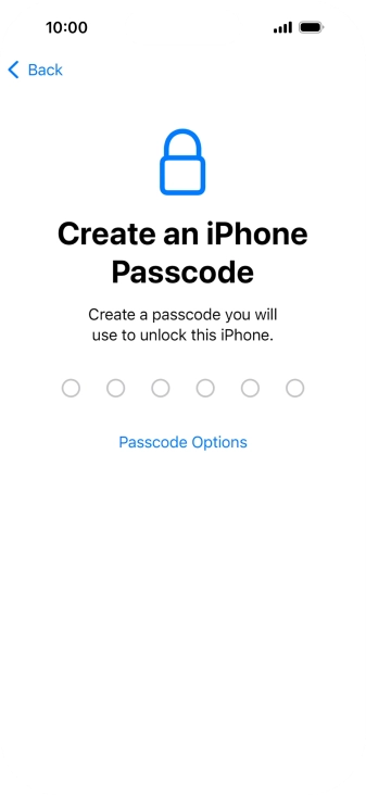 Press Passcode Options. Press Passcode Options.