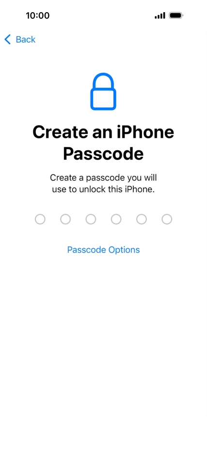 Press Passcode Options. Press Passcode Options.