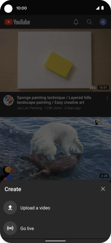 Press Upload a video.