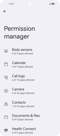Press the required category.