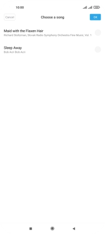 Press the required ring tone.